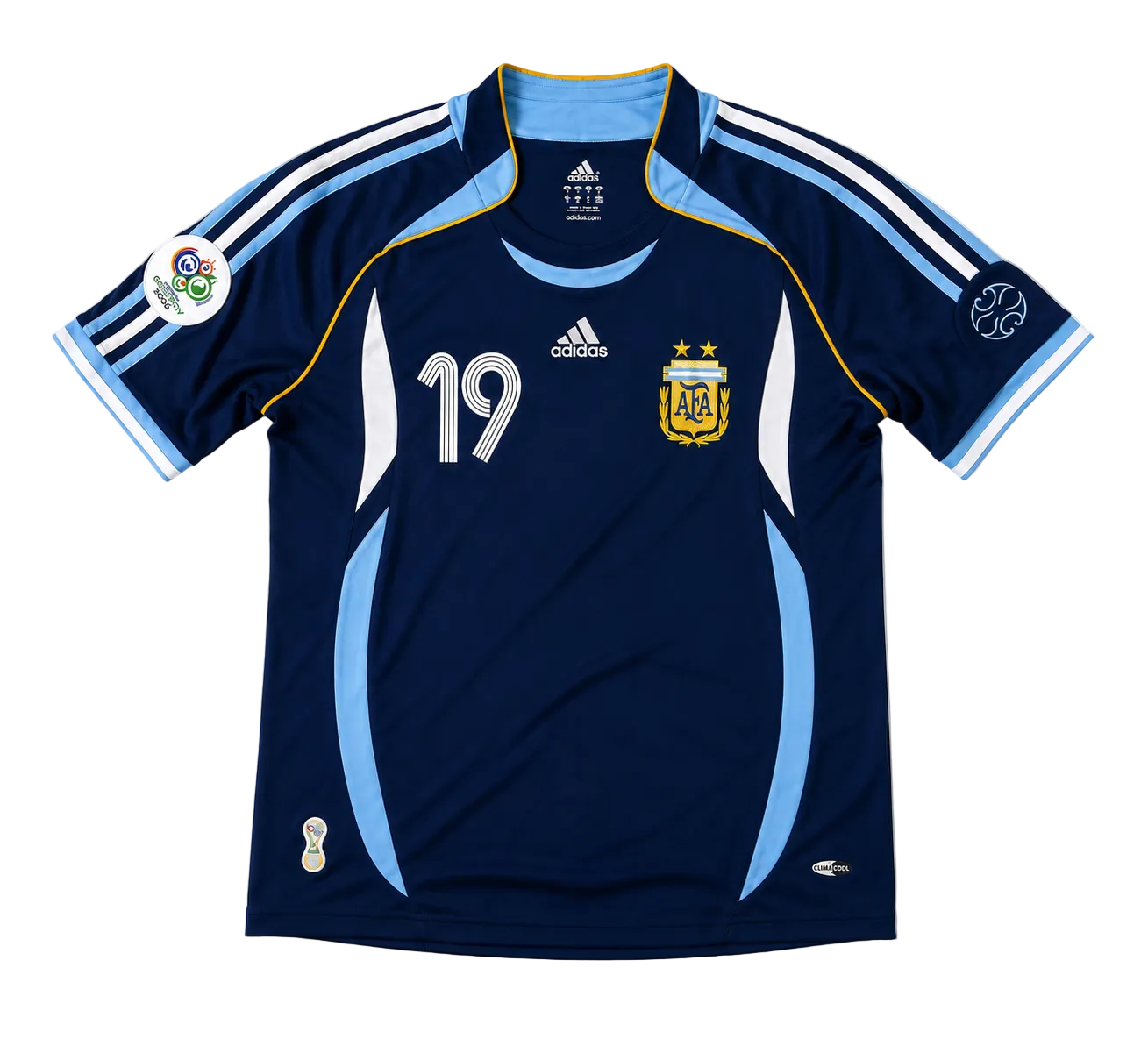 2006 Argentina Messi #19 Away Jersey – Retro Soccer Shirt