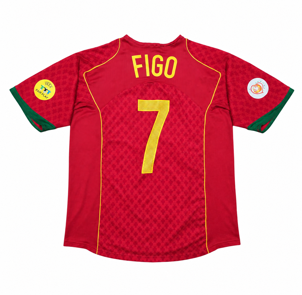 2004 Portugal Figo #7 Home Jersey – Retro Soccer Shirt