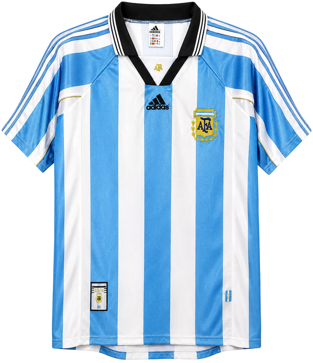 1998/1999 Argentina Home Jersey - Retro Soccer Shirt