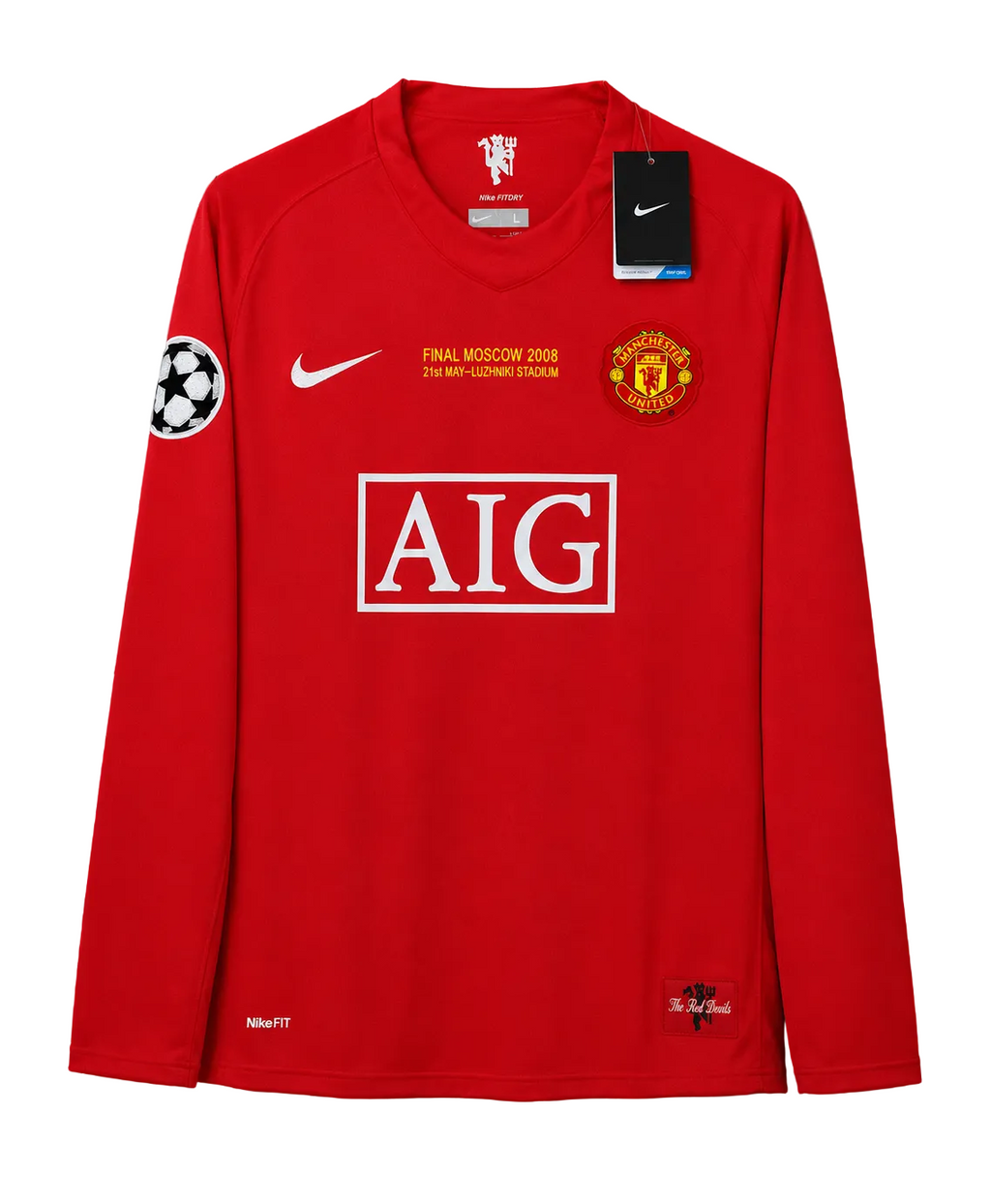 2008 Manchester United F.C. Ronaldo #7 Home Long Sleeve Jersey - Retro Soccer Shirt