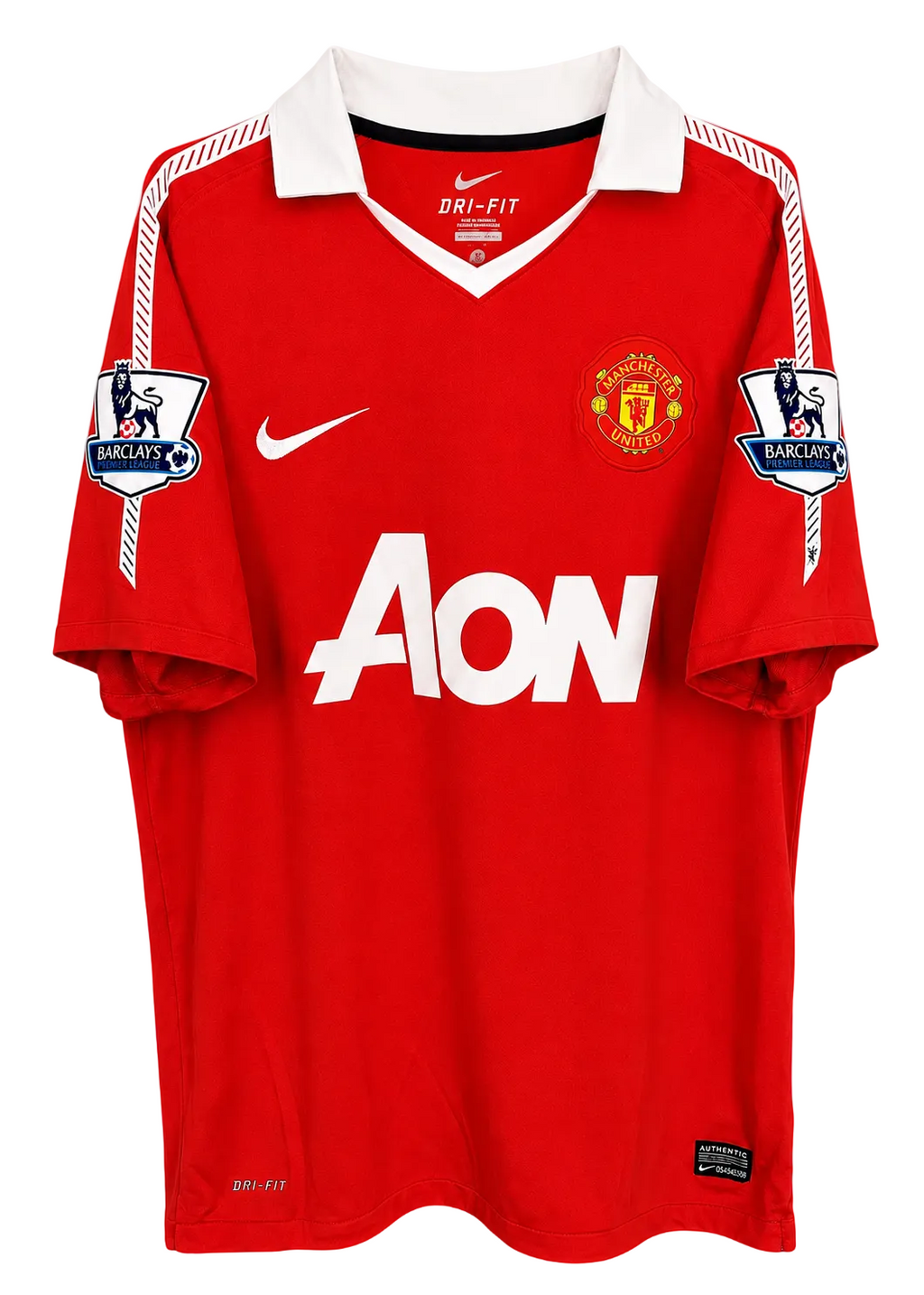 Red sports jersey with visible branding on a white background