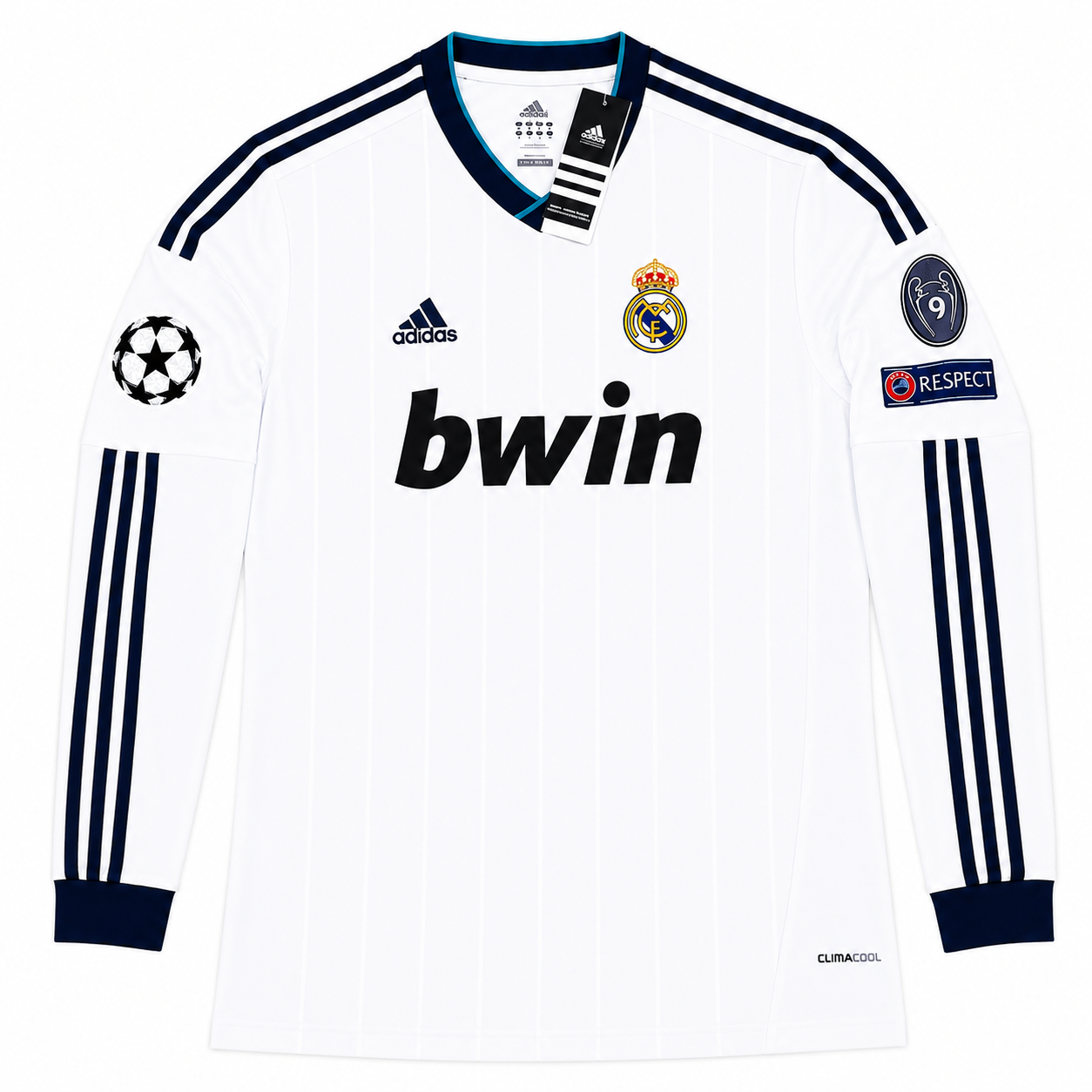 2012/2013 Real Madrid CF Ronaldo #7 Home Long Sleve Jersey - Retro Soccer Shirt