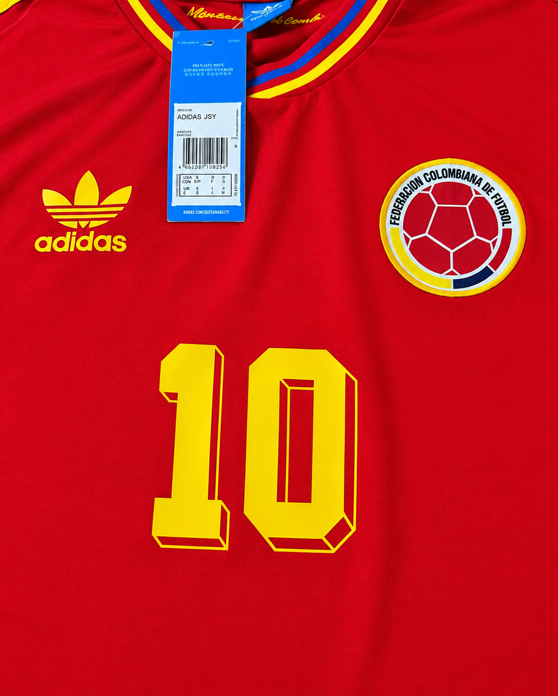 1990/1991 Colombia Valderrama #10 Away Jersey - Retro Soccer Shirt