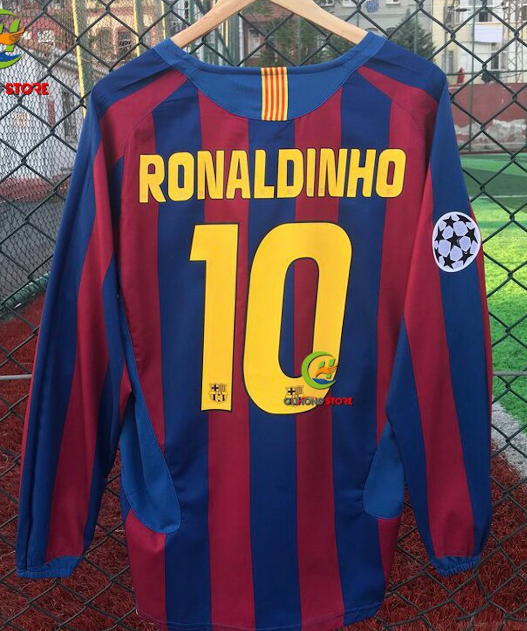 Get Ready to Cheer with the 2526 Ronaldinho #10 3D Printed Long Sleeve Jersey – Perfect for Young Fans!