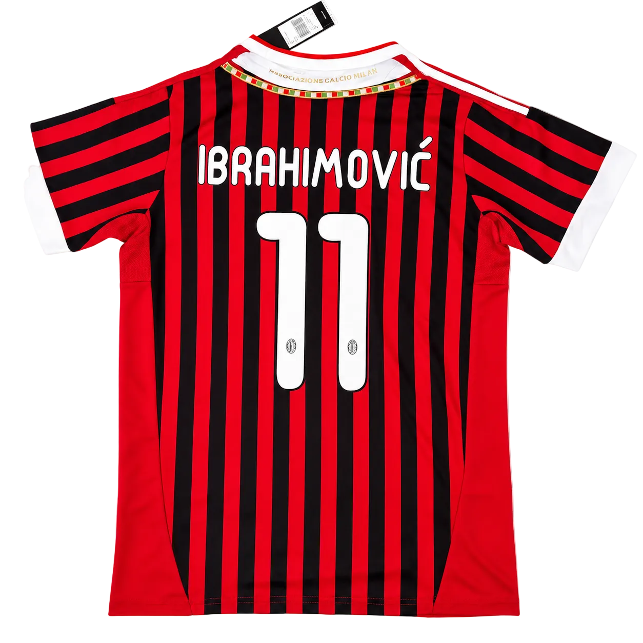 2011/2012 AC Milan Ibrahimovic #11 Home Jersey - Retro Soccer Shirt