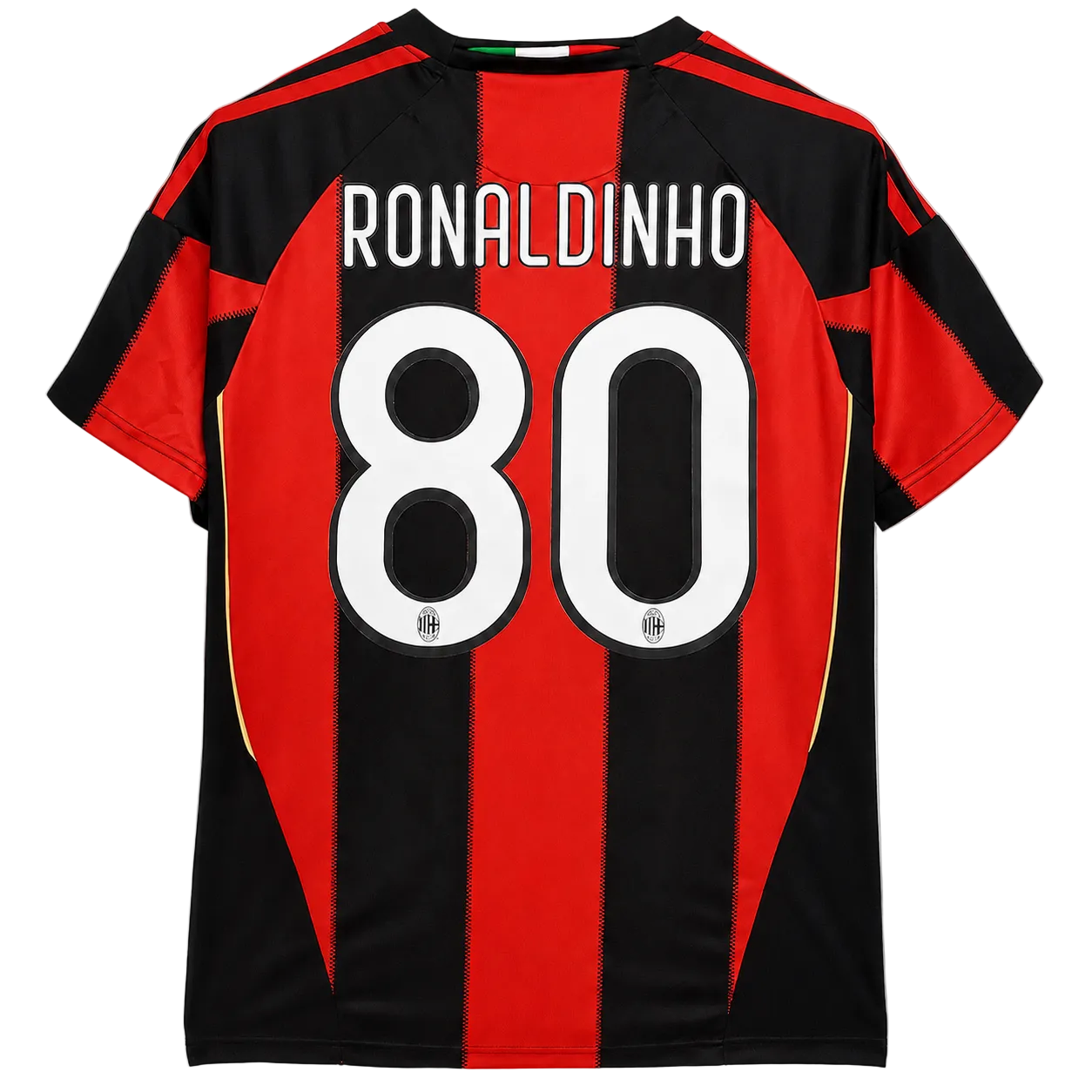 2010/2011 AC Milan Ronaldinho #80 Home Jersey - Retro Soccer Shirt