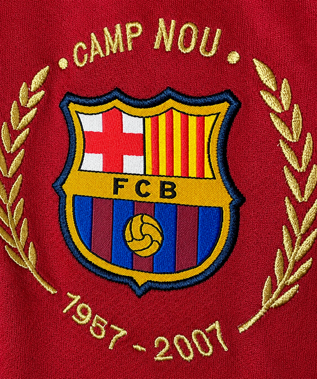 2007/2008 FC Barcelona Ronaldinho #10 Home Long Sleeve Jersey - Retro Soccer Shirt