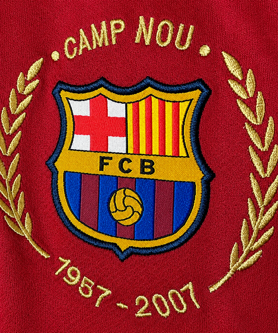 2007/2008 FC Barcelona Ronaldinho #10 Home Long Sleeve Jersey - Retro Soccer Shirt
