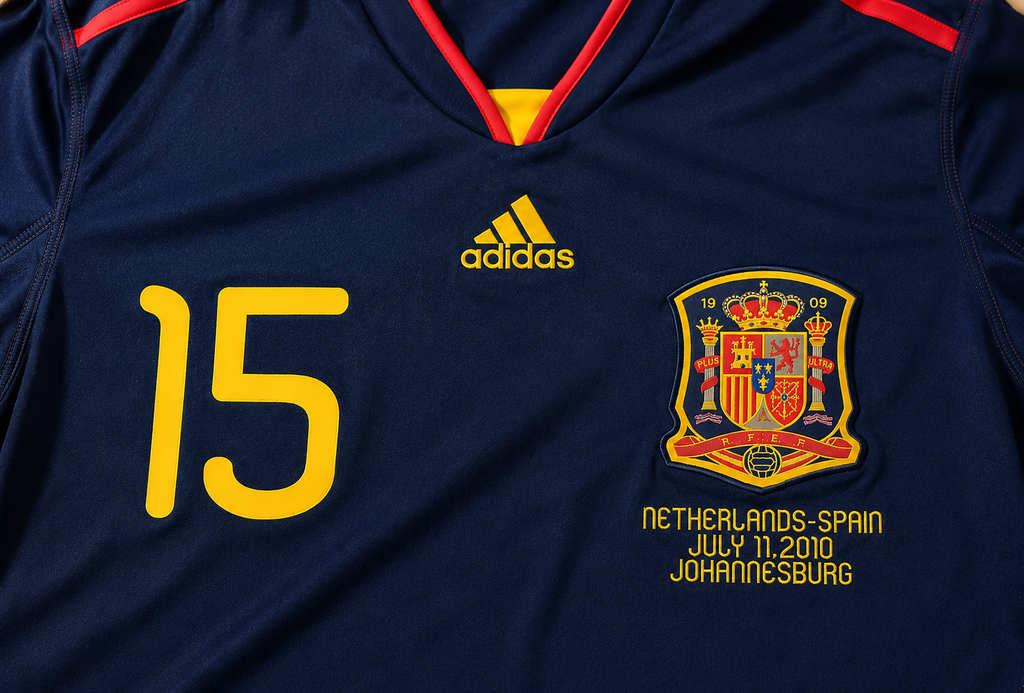 2010 Spain Ramos #15 Away Jersey - Retro Soccer Shirt