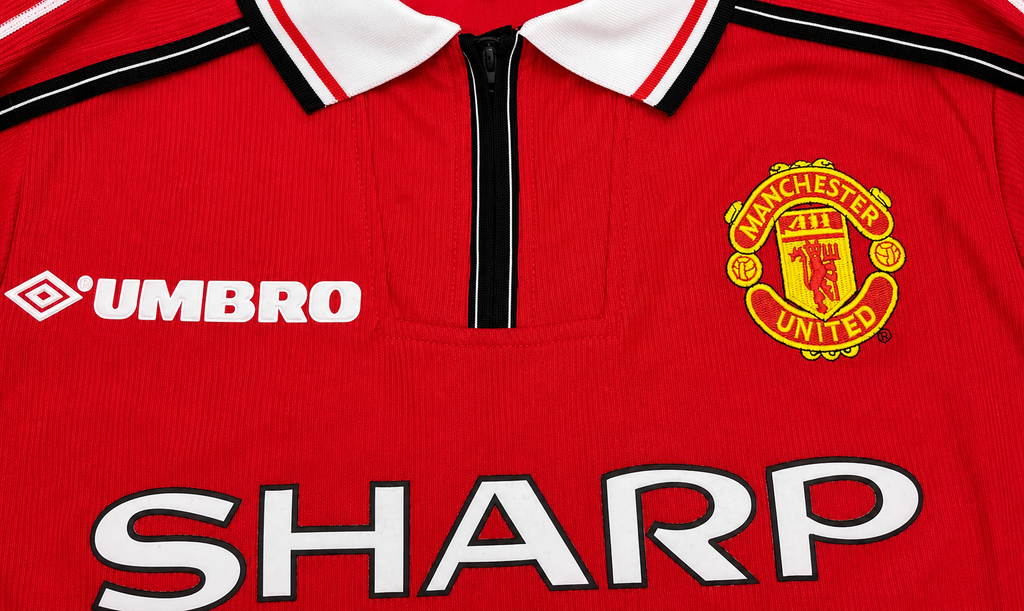 1998/1999 Manchester United F.C. Beckham #7 Home Long Sleeve Jersey - Retro Soccer Shirt