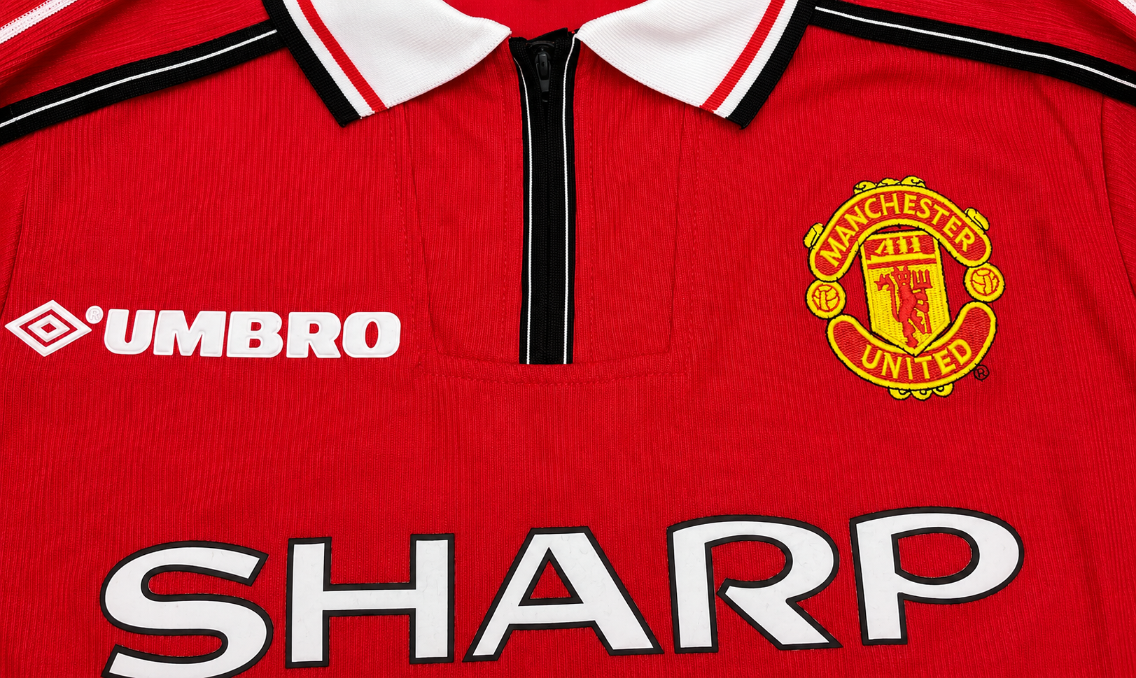 1998/1999 Manchester United F.C. Beckham #7 Home Long Sleeve Jersey - Retro Soccer Shirt