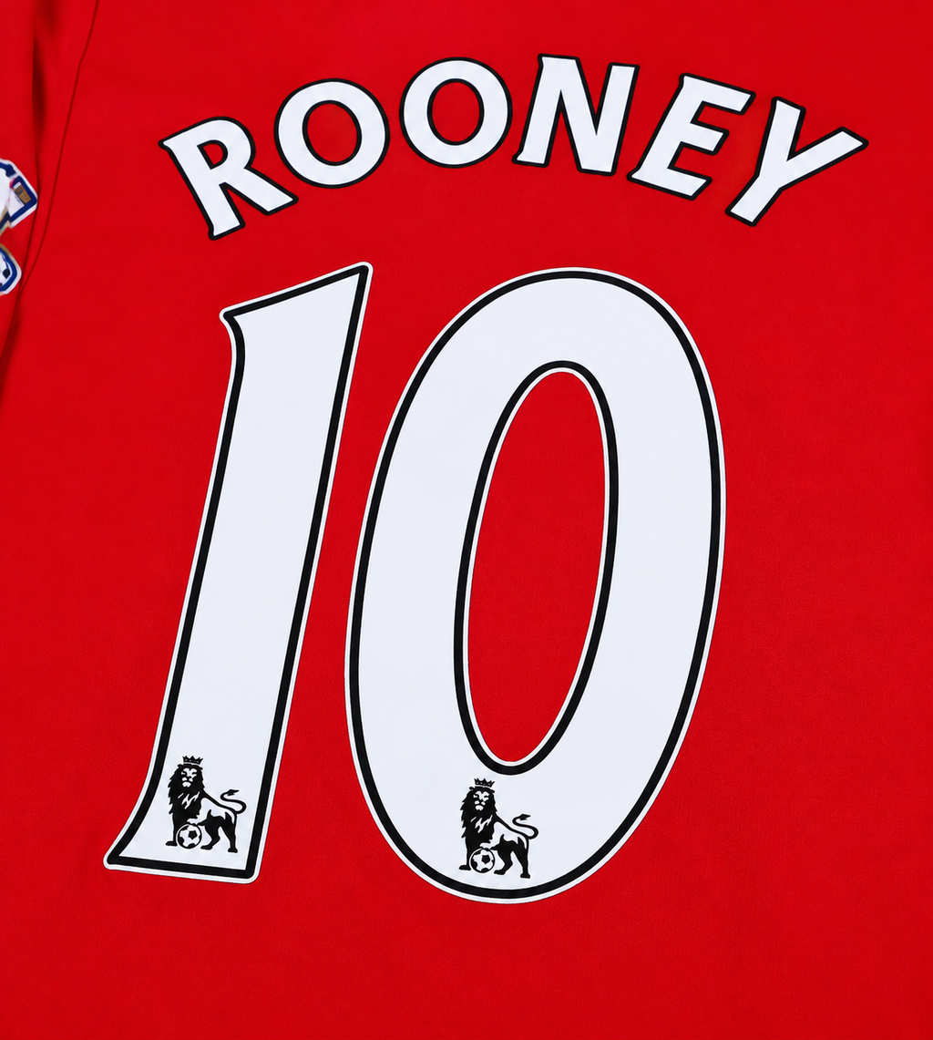 2009/2010 Manchester United F.C. Rooney #10 Home Jersey - Retro Soccer Shirt