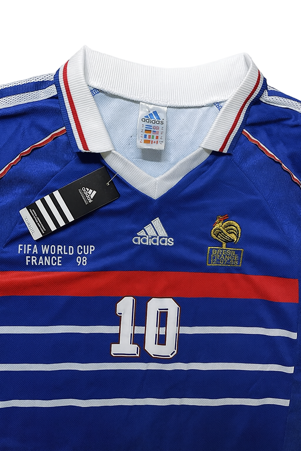 France Zidane #10 Jersey 1998 World Cup - Retro Classic