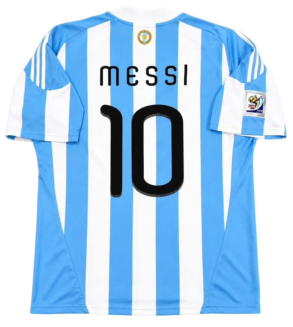 Argentina Messi 10 長袖 ユニフォーム 2010 Argentina Messi #10 Home Jersey – Retro Soccer Shirt