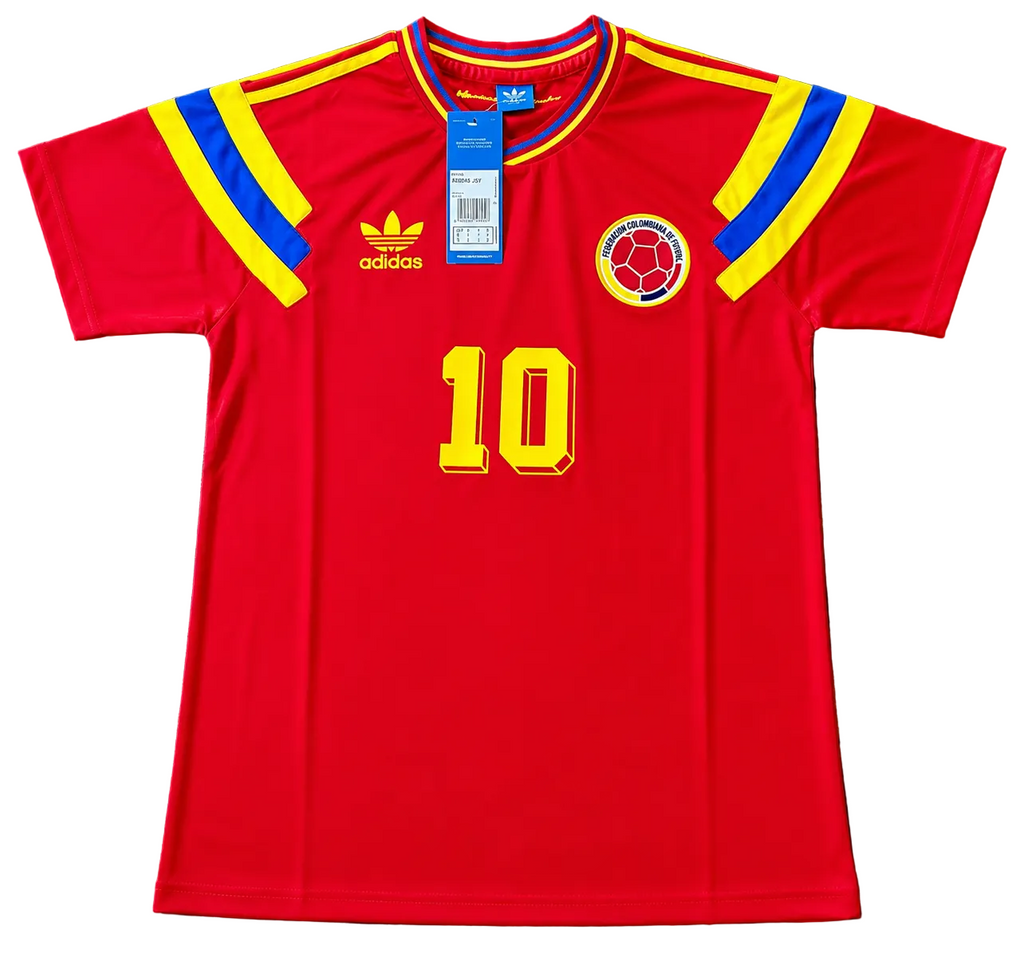 1990/1991 Colombia Valderrama #10 Away Jersey - Retro Soccer Shirt