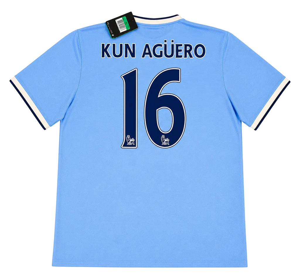 2013/2014 Manchester City Aguero #16 Home Jersey – Retro Soccer Shirt