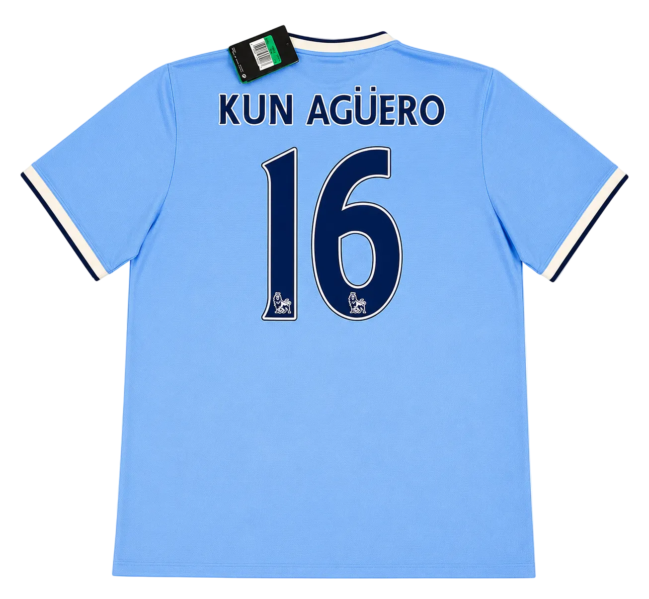 2013/2014 Manchester City Aguero #16 Home Jersey – Retro Soccer Shirt