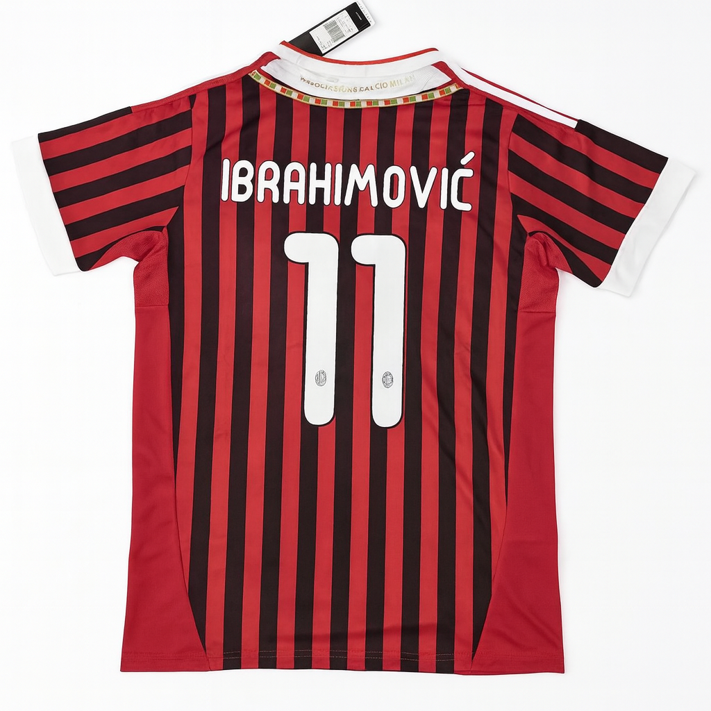 2011/2012 AC Milan Ibrahimovic #11 Home Jersey - Retro Soccer Shirt