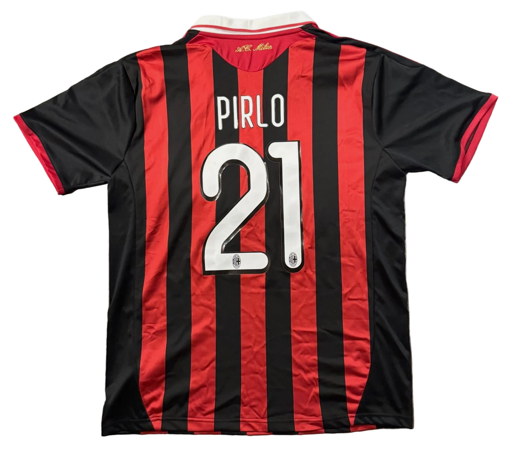 2009/2010 AC Milan Pirlo #21 Home Jersey - Retro Soccer Shirt