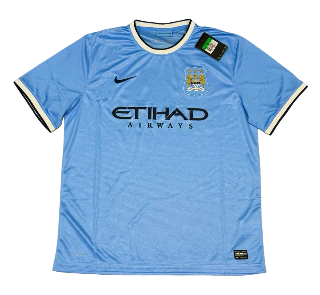2013/2014 Manchester City Aguero #16 Home Jersey – Retro Soccer Shirt