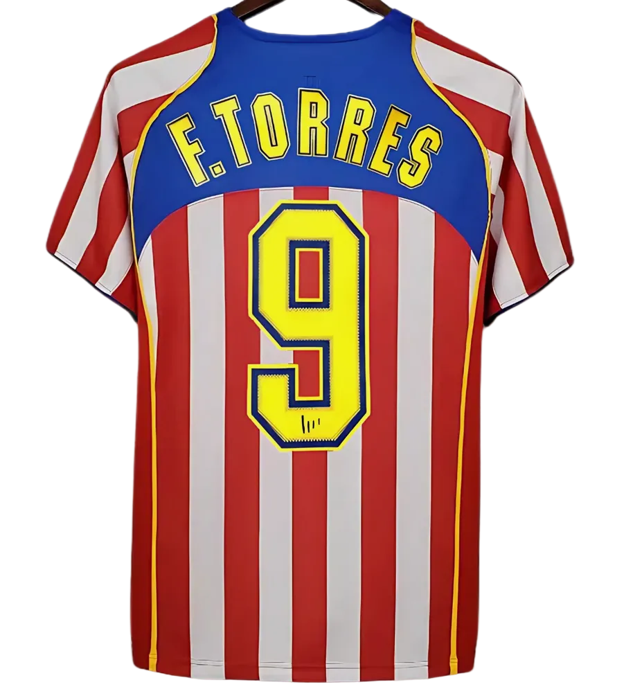 2004/2005 Atletico Madrid Torres #9 Home Jersey – Retro Soccer Shirt