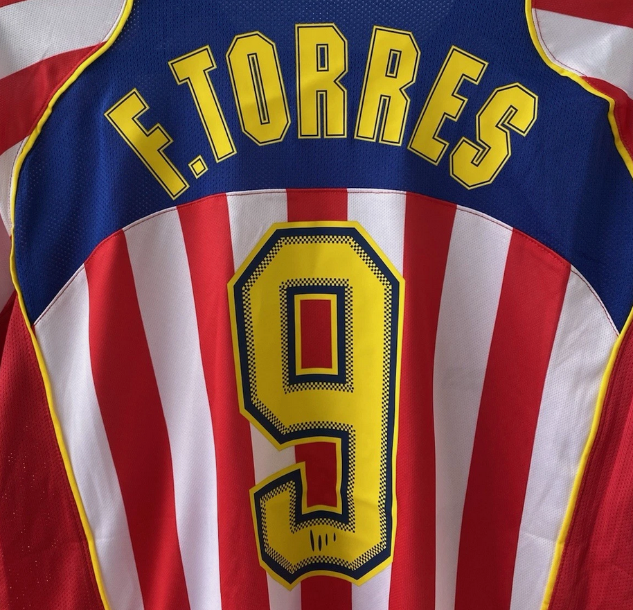 2004/2005 Atletico Madrid Torres #9 Home Jersey – Retro Soccer Shirt