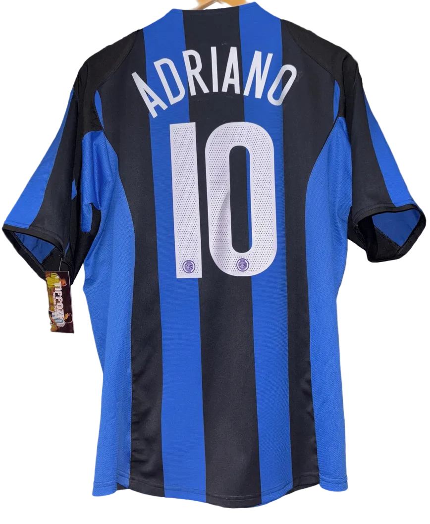2004/2005 Inter Milan Adriano #10 Home Jersey – Retro Soccer Shirt