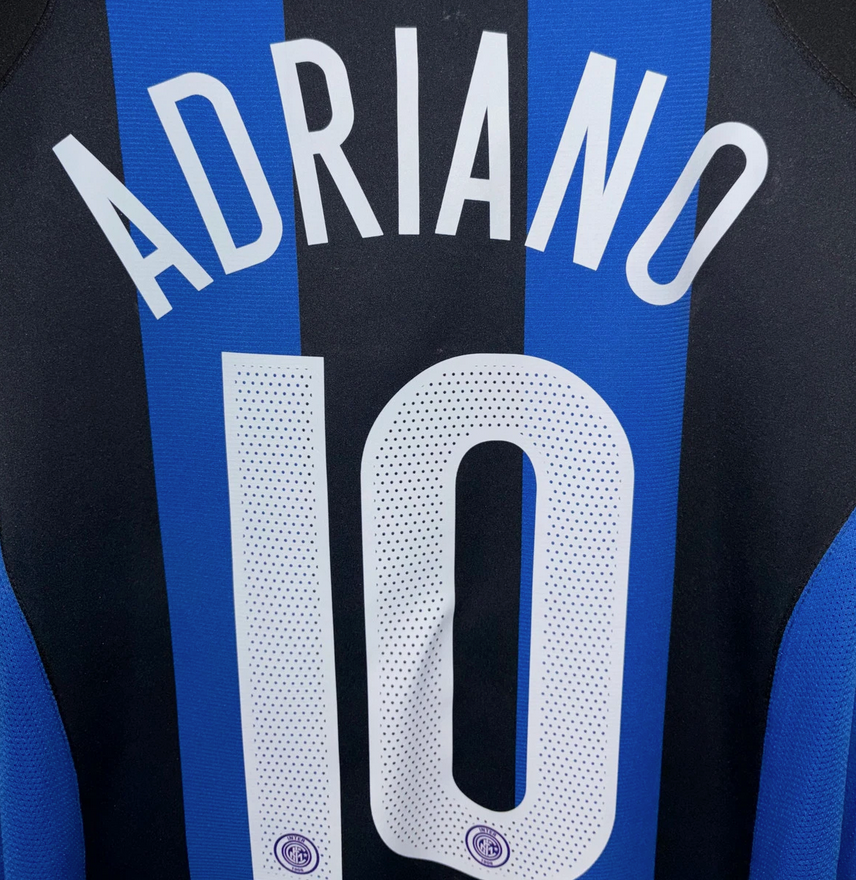 2004/2005 Inter Milan Adriano #10 Home Jersey – Retro Soccer Shirt