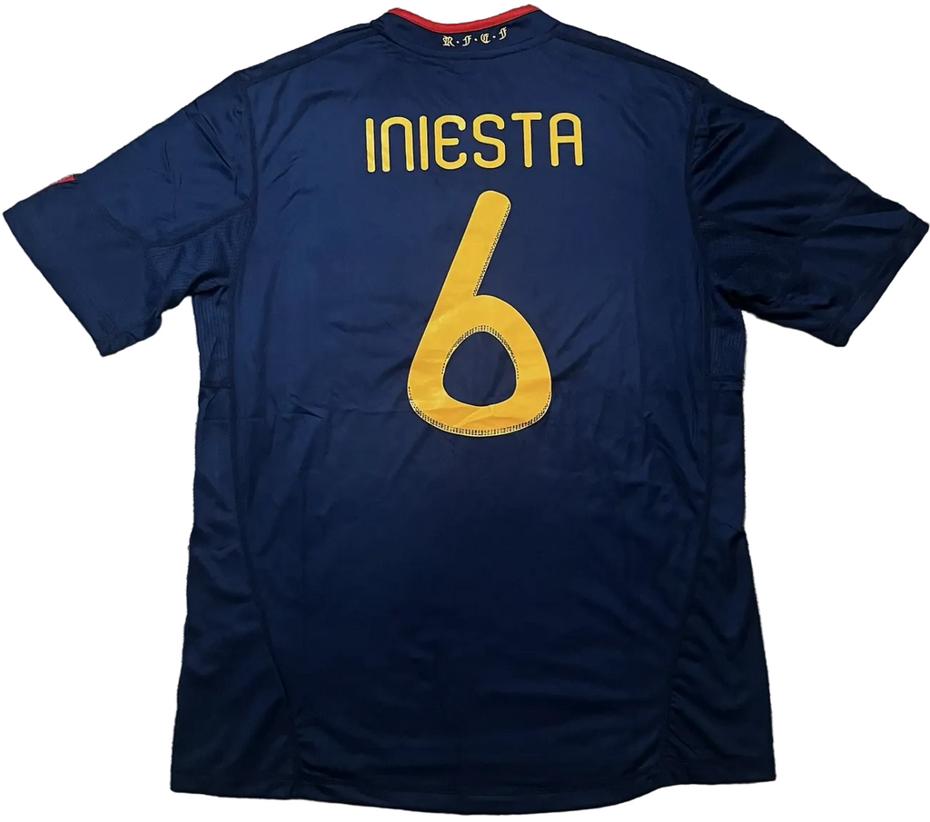 2010 Spain Iniesta #6 Away Jersey – Retro Soccer Shirt