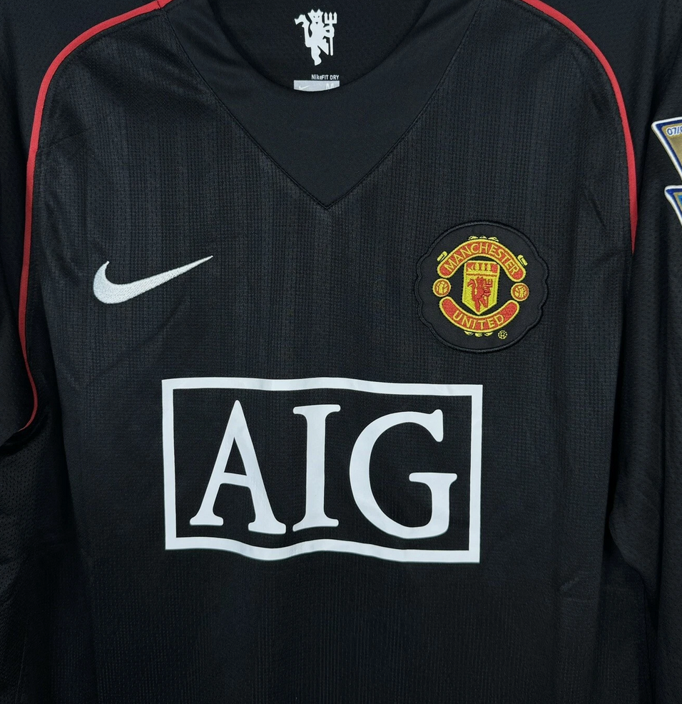2007/2008 Manchester United Cristiano Ronaldo #7 Away Long Sleeve Jersey – Retro Soccer Shirt