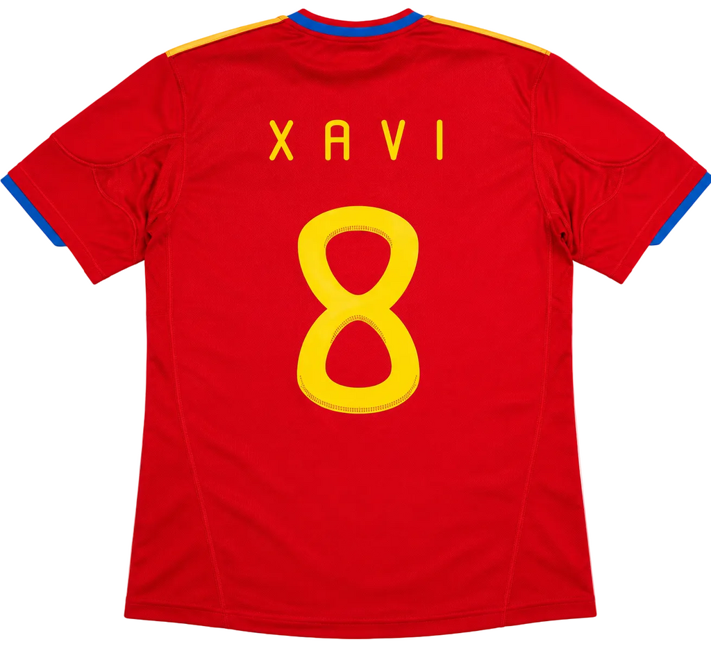 2010 Spain Xavi #8 Home Jersey – Retro Soccer Shirt