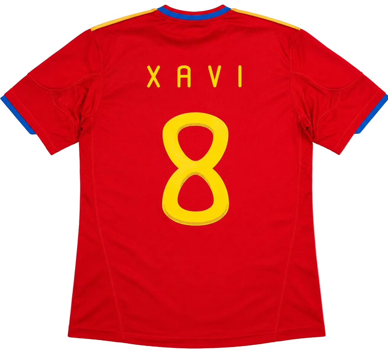 2010 Spain Xavi #8 Home Jersey – Retro Soccer Shirt
