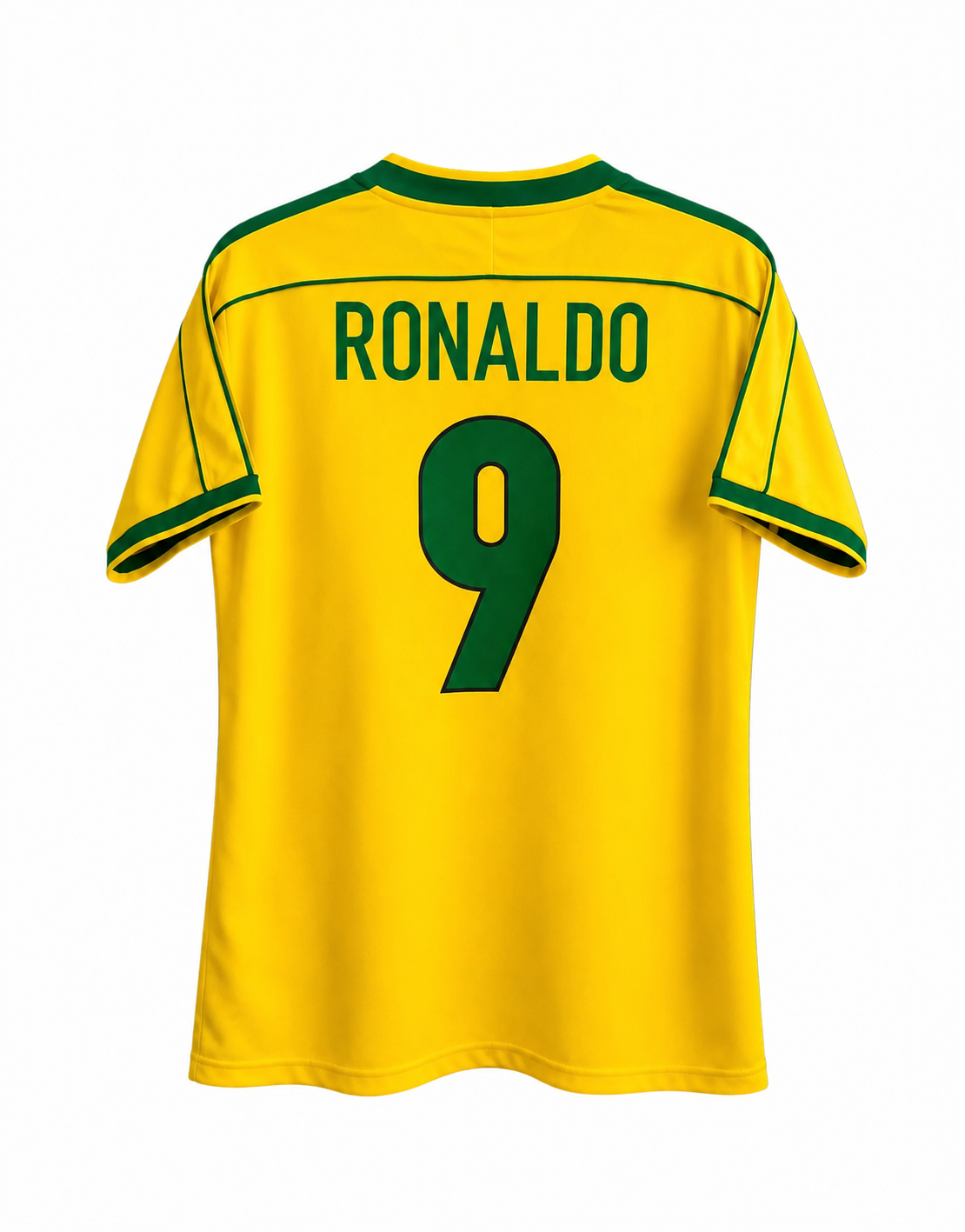 1998 Brazil Ronaldo #9 Home Jersey – Retro Soccer Shirt