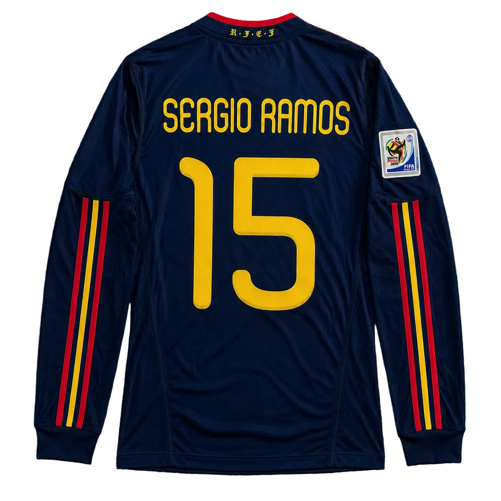 2010 Spain Ramos #15 Away Jersey - Retro Soccer Shirt