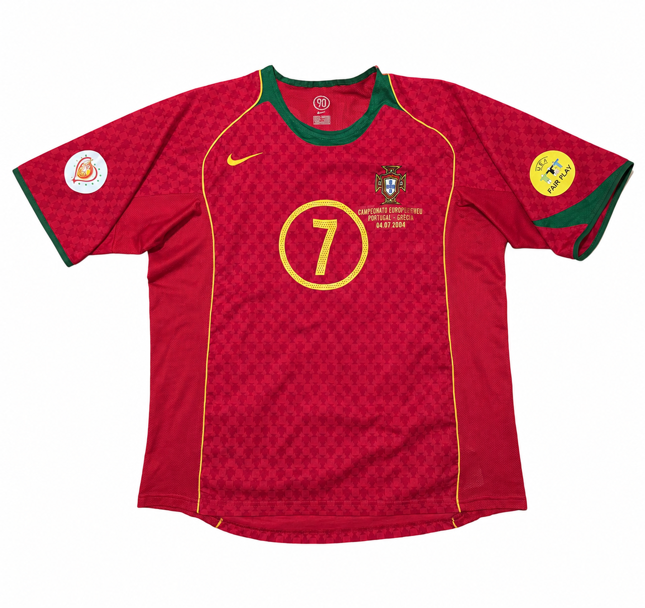 2004 Portugal Figo #7 Home Jersey – Retro Soccer Shirt